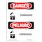 Signmission Safety Sign, OSHA Danger, 5" Height, Corrosive, Bilingual Spanish OS-DS-D-35-VS-1103 - alternate 1